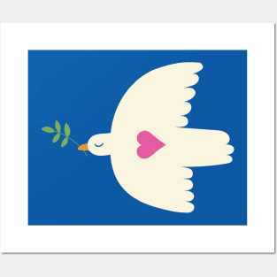 Dove of Peace - cute graphic by Cecca Designs Posters and Art